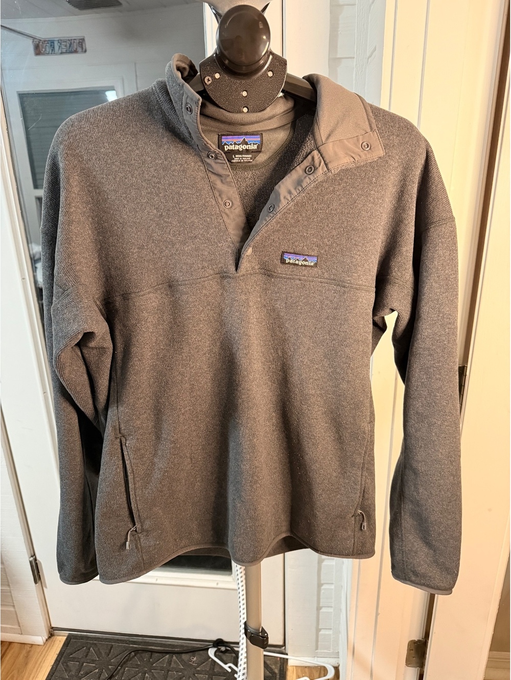 Patagonia Gray Snap Neck Pullover